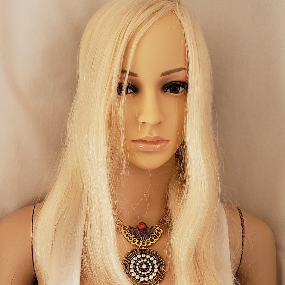 16″ Human Hair Topper Hair Piece for Women #613 - Picture 1 of 7